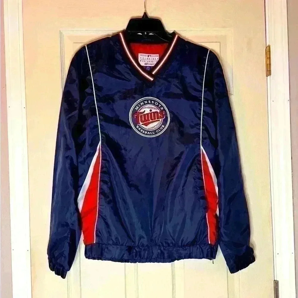 Minnesota Twins baseball pullover size L‎ 16/18, Embroidered logo front/backside